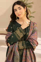 Mohagni - Winter 3PC Dhanak Embroidered Suit - kp626